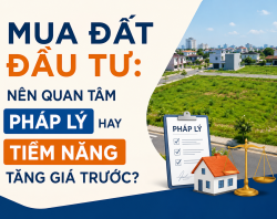 MUA ĐẤT ĐẦU TƯ: NÊN QUAN TÂM PHÁP LÝ HAY TIỀM NĂNG TĂNG GIÁ TRƯỚC?