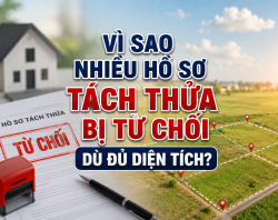 VÌ SAO NHIỀU HỒ SƠ TÁCH THỬA BỊ TỪ CHỐI DÙ ĐỦ DIỆN TÍCH?